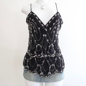 y2k wet seal beaded mesh cami top size L